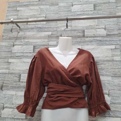 MLM Label Womens  Size 24 / XXXL Long Sleeve Top Brown 