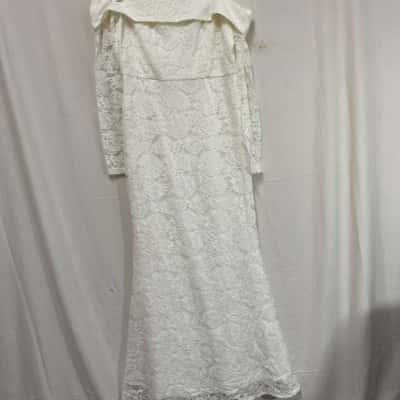Debenhams Bardot Size 14 Bridal Dress in Ivory