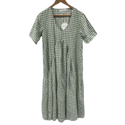 Petal + Pup Womens Size XS Short Sleeve Dress Green / White 