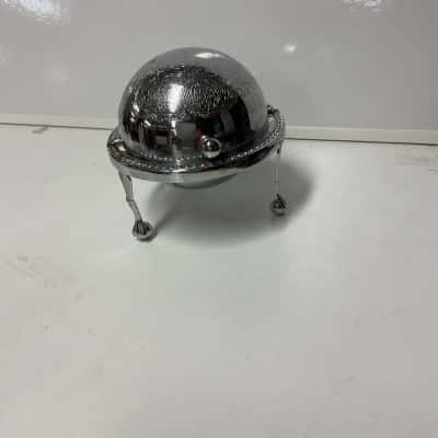 Vintage silver domed butter dish