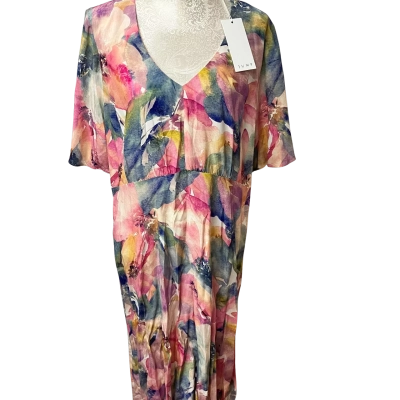 Jump Brand Size 16 Floral Dress / Short Sleeve Dress  Floral / Multicoloured 