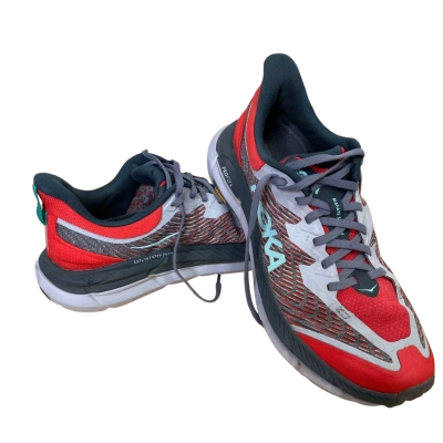 HOKA ONE ONE Womens  Size 42 Trainers Grey / Red 