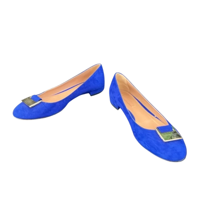 Boss Hugo Boss Munich Ballerina Womens Size 41 Flats Blue Suede