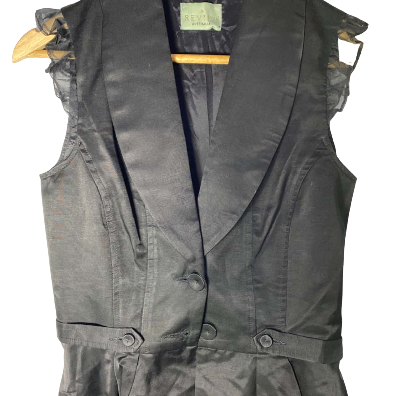 Review Womens Vest Size 10 Black