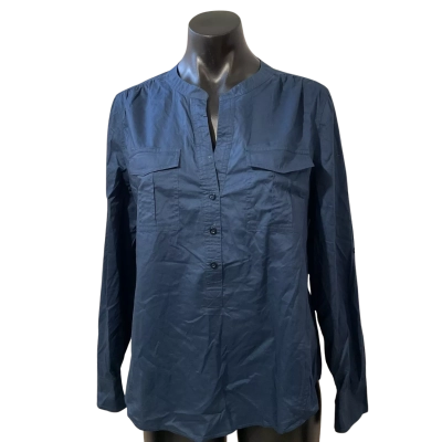 David Lawrence Womens  Size 10 Long Sleeve Top Navy Blue 