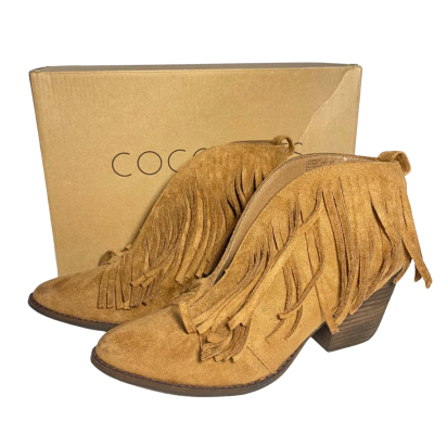 Coconuts by Matisse Womens Brown Suede Fringe Ankle Boots 