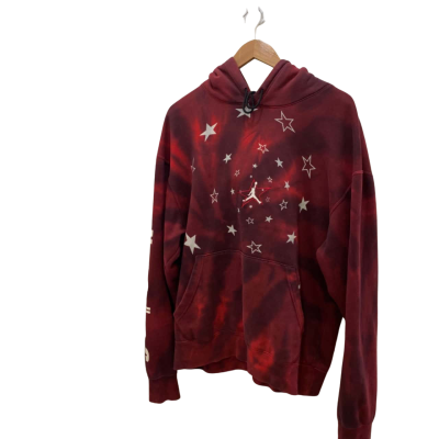 Jordan Men's  Size L Hoodie Maroon with Stars