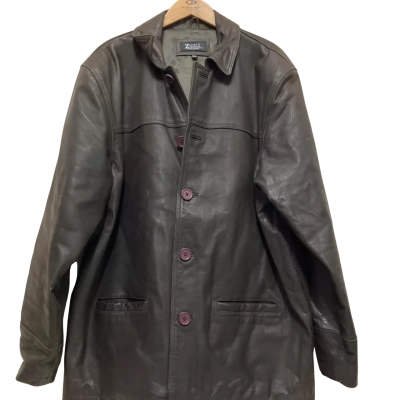 Zahars Collection Mens  Size XXXL Leather Jacket Brown 