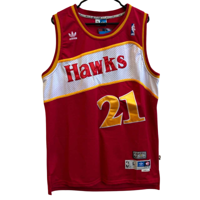 90s Reebok ユニフォーム Hawks Wilkins 21 2XL Vintage Adidas Originals Hardwood Classics Mens Size L NBA