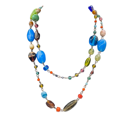  Womens Beaded Necklace Multicoloured 