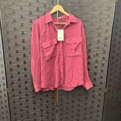 R.M. Williams Womens  Size 14 Long Sleeve Shirt Maroon 