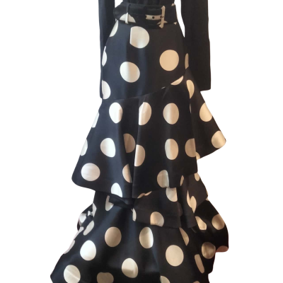Rebecca Vallance Womens  Size 8 High Waist Skirt Polka Dot 