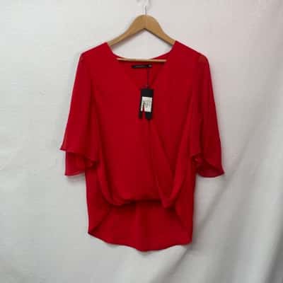 Portmans Womens  Size 14 3/4 Sleeve Top Red 