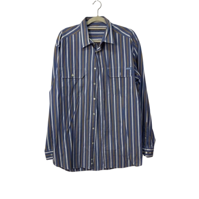 RM Williams Mens Long Sleeve Button Down Shirt Size M Blue 