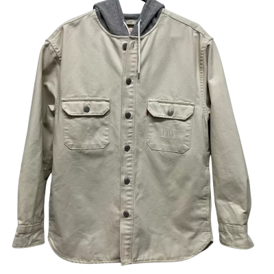 Levi Strauss & Co. Men's  Size S Long Sleeve Shirt Cream / Grey 
