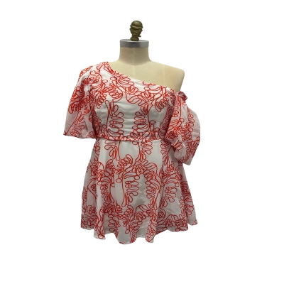 NEW Lorraine Womens  Size 12 Cocktail Dress Orange / White 