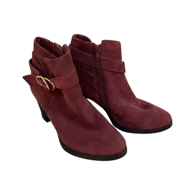 Diana Ferrari Womens Size 38 Leather Boots Purple 