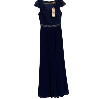 Review Womens Size 8 Maxi Dress Blue 