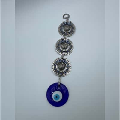 Evil Eye Hanging 3 Owl Nazar Battu Protection Good Luck Charm
