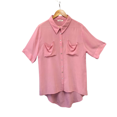 Primness Womens  Size 1 Short Sleeve Shirt Pink  