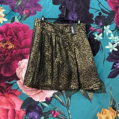 Lane bryant Womens Skirt Size 16 Black  / Gold 