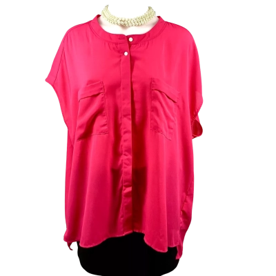 Heine Placket Blouse - Fuchsia Size 46