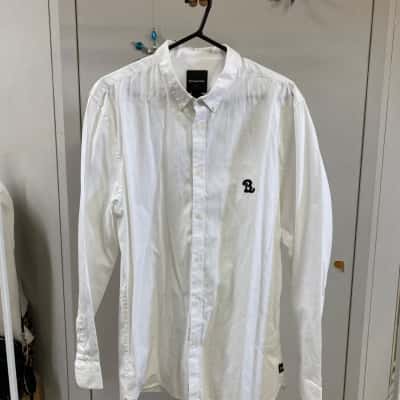 Barney Cools Mens white Size XL Long Sleeve Shirt 