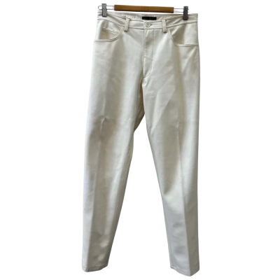Calibre Mens Size 3 Cream Faux Leather Pants 