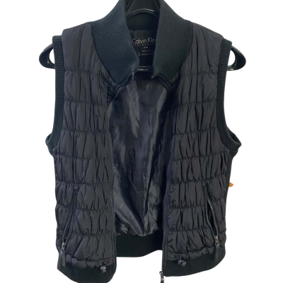 Calvin Klein Womens black vest jacket Size L 