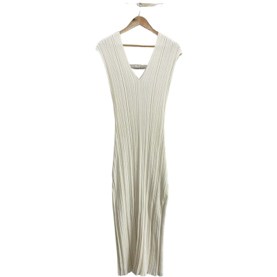 Assembly Label Womens  Size 12  Lottie Knit Midi Dress Cream