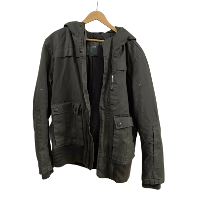 G-Star Raw Mens  Size XXL Hooded Utility Bomber Jacket Black