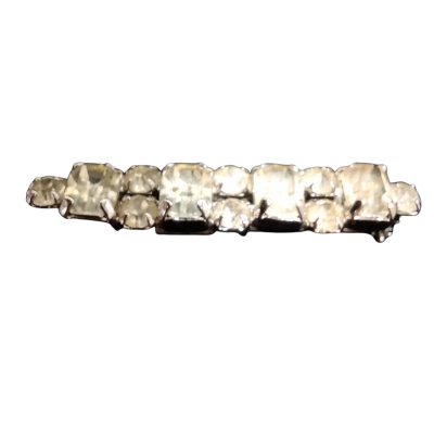  Womens BAR Brooch White Stones