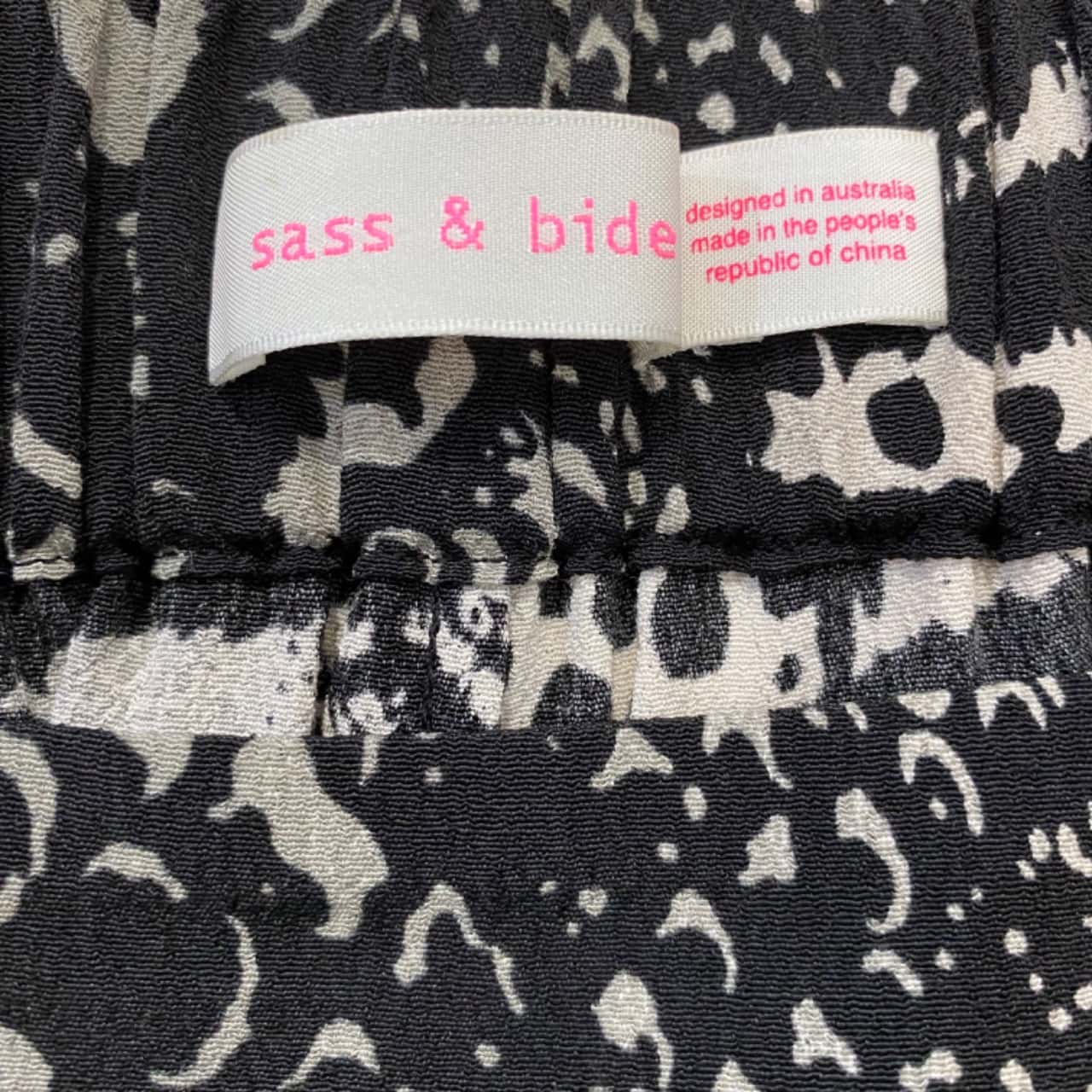 Sass & Bide Womens Size 6 Black / Pattern