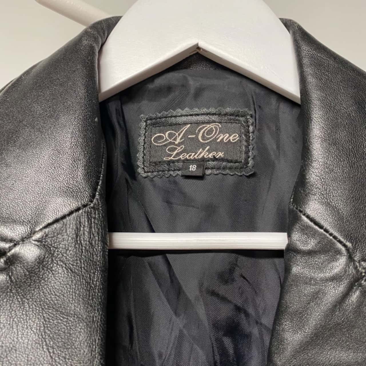 leather jacket size 18
