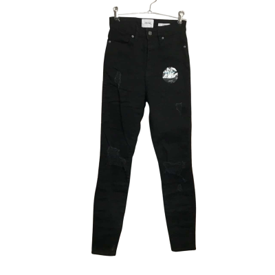 Riders by Lee Womens  Size 6, 98% Cotton Hi Rider Torn Black Jeans