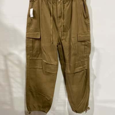 Jay Jays Unisex  Size 16 Low Rise Patachute Pants Brown RRP$70.00