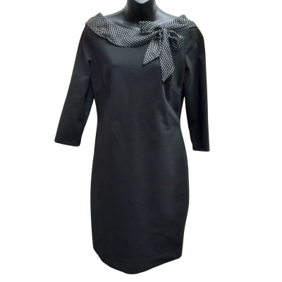 REVIEW Size 14 Black Ponte Dress 