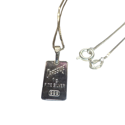  Women/Men's Necklace with Pendant Marked 925 & 999