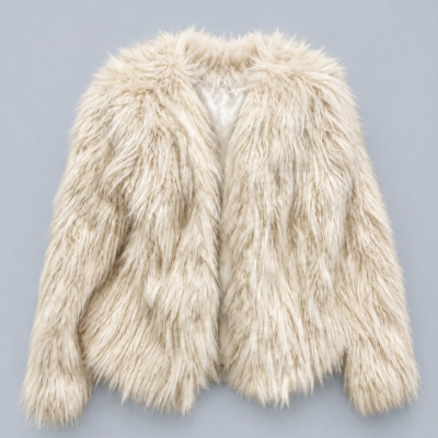 Honey & Beau Cream Faux Fur Jacket