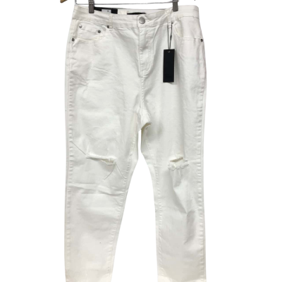 City Chic Womens  Size 18 Distressed Jeans White/Ivory NEW