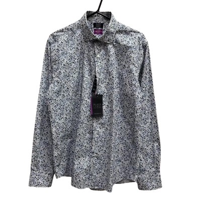 New With Tags BLACK LABEL VAN HEUSEN  Men's  Size 41/90 Tailored Fit Long Sleeve Shirt Blue / Floral / White RRP: $149.00AUD