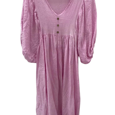 La strada  Womens  Size L Short Sleeve Dress  Pink  / Purple 