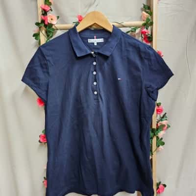 Womens Tommy Hilfiger Navy Blue Polo Top Size XXL