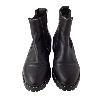 Buttons UGG Womens  LEATHER DIAMANTÉ DECORATED Size 35 Boots Black  