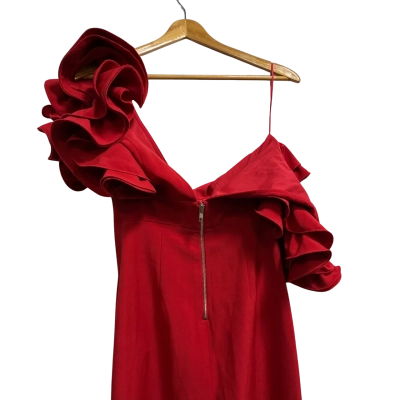 Mossman Women’s Size 8 Rose Shoulder Red Jumpsuit Dress