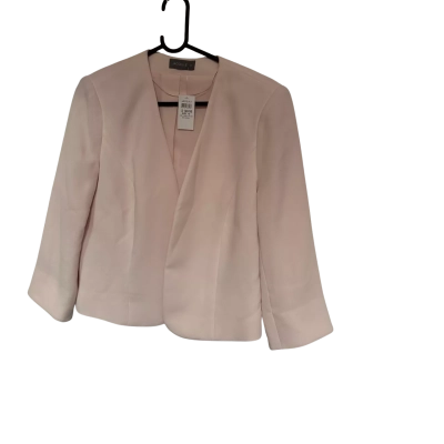 Jacqui-E Women's  Size 10 Open Jacket Pink  
