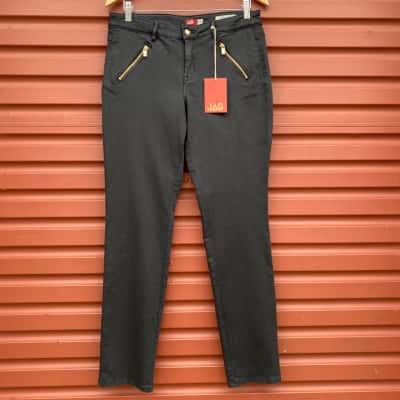 Jag Womens Size 13 Black Mid Rise Straight Pants