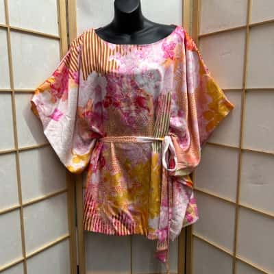 New With Tags CITY CHIC Women's  Size L Crew Neck Top / Sleeveless Top Floral / Orange / Pink  / Teal / Yellow  RRP: $99.95AUD