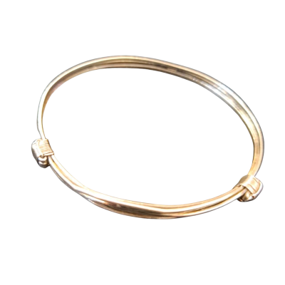 Womens Silver Bangle Twist Design