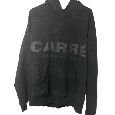 Mens Carré Size L Hoodie Black  